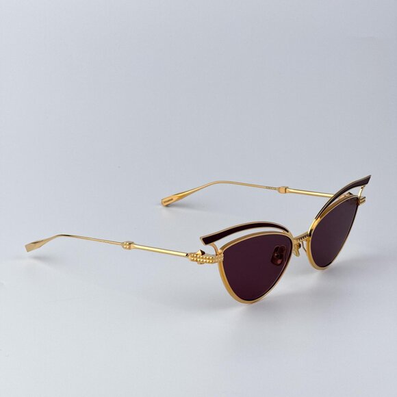 Valentino Women BRAND NEW Sunglasses Titanium Gold Grey Cat Eye V - GLASSLINER main image 10